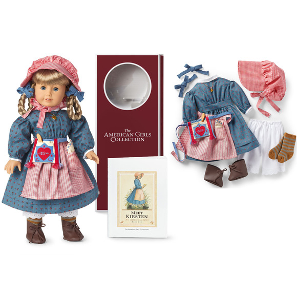 NEW American Girl KIRSTEN DOLL + Swedish MEET OUTFIT Book Necklace Spoon 35th Yr - Picture 1 of 12